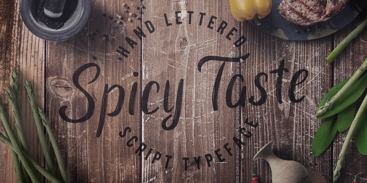 Пример шрифта Spicy Taste